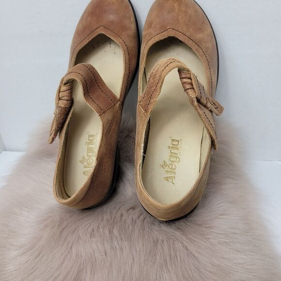 Alegria Ella Saddle Brown Mary Jane Comfort Leather Shoes ELL-632 Size 10 - Picture 9 of 10